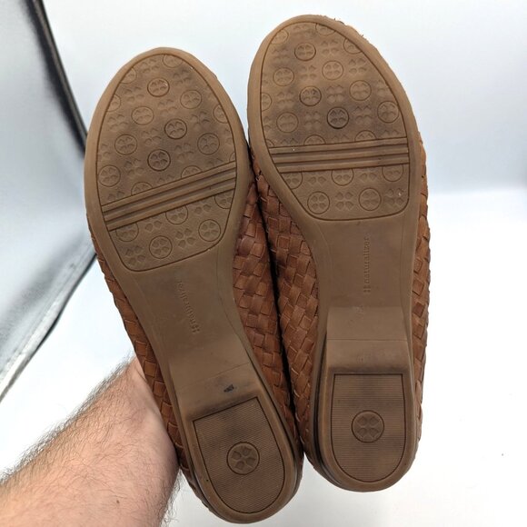 Naturalizer N5 Comfort Flat Slip On Shoes Brown Woven Leather Women's 12 (42) - Picture 6 of 7